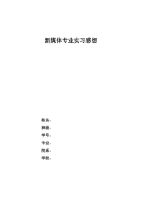 新媒体专业实习感想资料