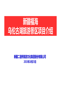 2015乌伦古湖整体开发建设项目推介