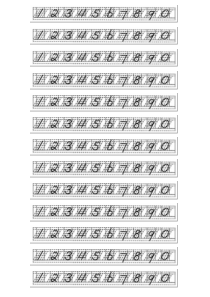 阿拉伯数字字帖和大写字帖