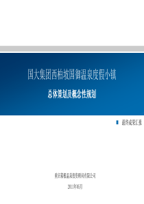 国大集团西柏坡国御温泉度假小镇总体策划及概念性规划