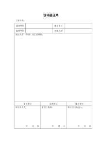 签证单-格式样本