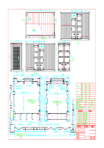 20尺高柜标准图纸标准集装箱-下载后可以获得CAD图纸。