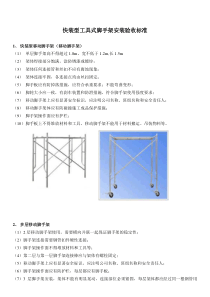 工具式脚手架验收标准