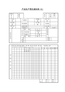 产品生产情况通知单(七)