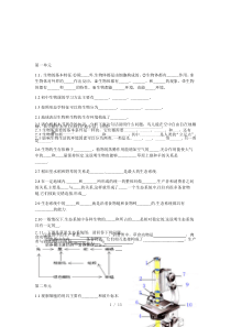 七年级生物上册识图填空题精选