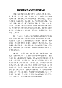 国家安全法学习心得精选例文汇总