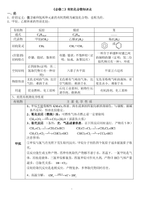 高一化学必修2有机化合物知识点