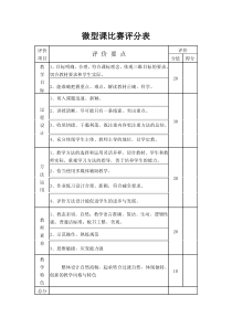 微型课评分标准