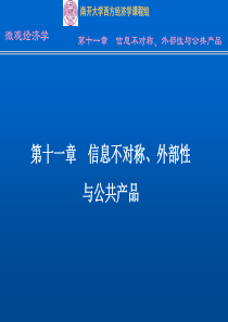 产品管理--信息不对称、外部性与公共产品(PPT 34页)(1)