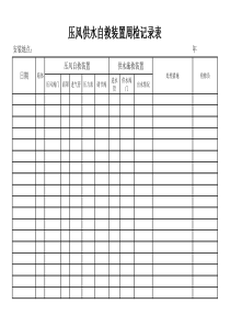 压风供水自救装置检查记录