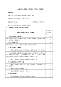 危险性较大的分部分项工程清单和安全管理措施