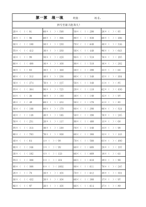 四年级上册数学括号里最大能填及试商练习