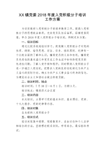 入党积极分子培训班方案