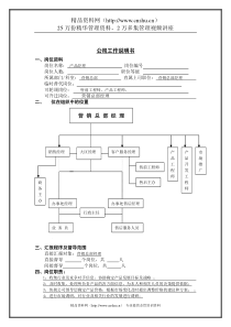 产品经理岗位说明书