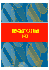 利豪沙发TVC及平面拍摄BRIEF