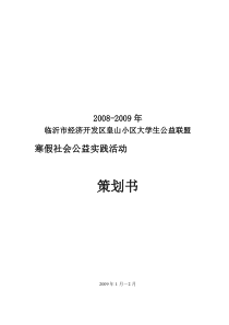 大学生公益联盟寒假公益活动策划书(doc)