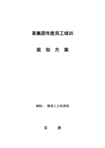 36某集团公司年度员工培训规划方案1