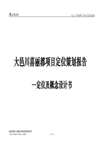 大邑川喜丽都项目定位策划报告定位及概念设计书