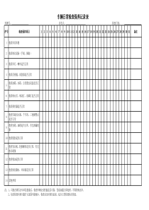 车辆日常检查保养记录表