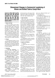 AATCC-96-2004(2007)机织物和针织物(除毛织物外)商业洗涤后的尺寸变化(英文)