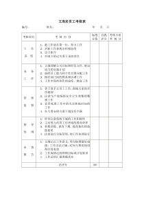 公司员工考核表细则及方法