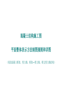 混凝土结构施工图平面整体表示方法制图规则和详图