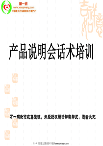 产品说明会话术培训学习47页