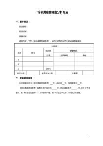 培训满意度调查分析报告