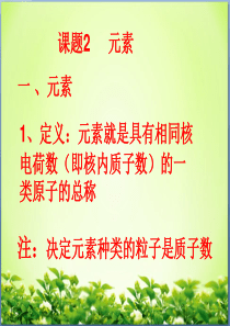 九年级化学《元素》课件人教新课标版