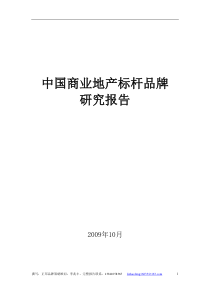 中国商业地产标杆品牌研究报告万达