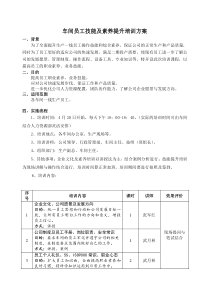 车间员工技能培训方案