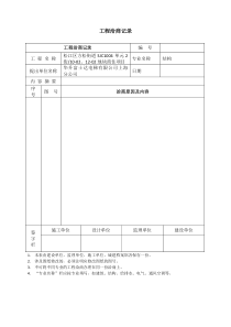 工程洽商记录(模板)