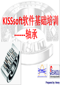 (中文)KISSsoft软件基础培训--轴承