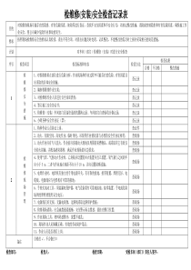 检维修现场安全检查表