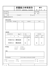 产品、过程、体系审核工具表格（自