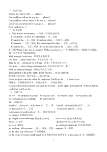 很全的问路指路句型