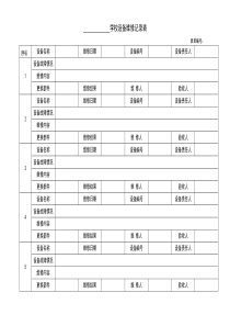 学校设备维修记录表