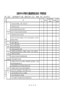 学校安全隐患排查记录表(学校用