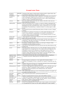 地下水专业术语(英文)