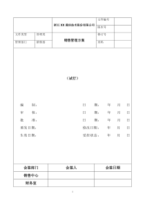 2012年市场营销管理方案