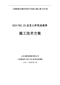 支架法现浇箱梁施工方案