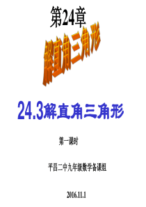 24.3.1解直角三角形