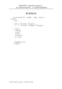 企业管理表格-新产品开发计划