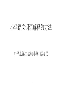 小学语文词语解释的方法学习PPT课件