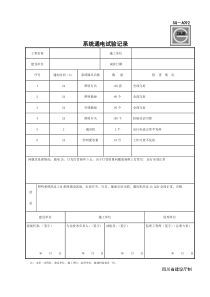 SG-A092系统通电试验记录