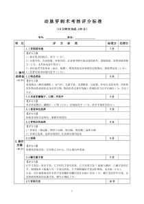 11、动脉穿刺术考核评分标准