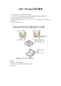 Windows2008服务实验题