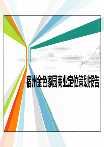 安徽宿州金色家园商业项目定位策划报告127p前期策划