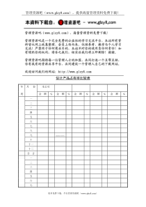 估计产品占有率比较表