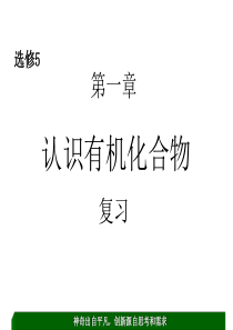 高中化学选修5有机化学第一章复习